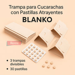 Trampa Cucarachas con Pastillas Atrayentes Cucarachas - Blanko - Remi Hogar