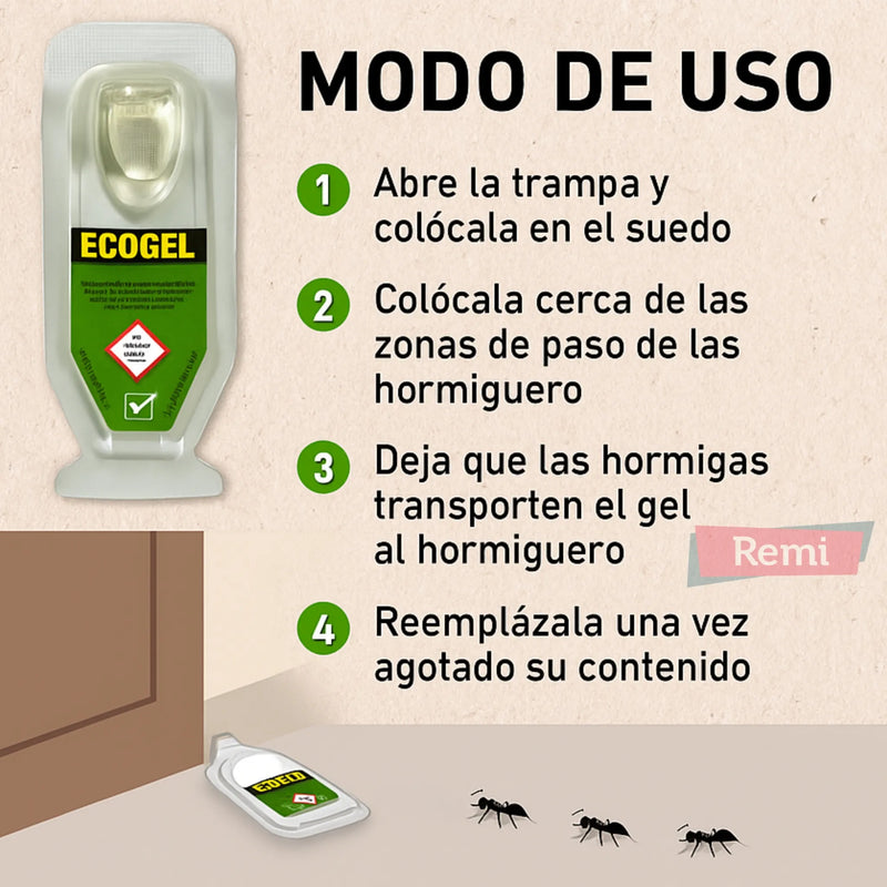 Trampa Insecticida Hormigas ECOGEL - Novar - Remi Hogar