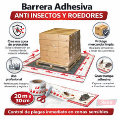 Barrera adhesiva AF No-Zone para control de plagas en industria