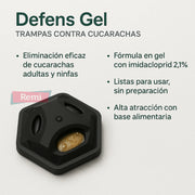Trampas Cucarachas Cebo insecticida gel 20 unidades - Defens Gel - Remi Hogar