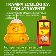 Trampa ecológica con atrayente avispas - Masso - Remi Hogar