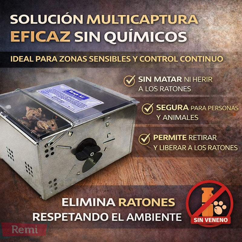 Trampa captura Ratones en metal galvanizado ketch all