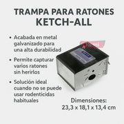 Trampa captura Ratones en metal galvanizado ketch all