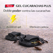 Trampas con cebo en gel para eliminar cucarachas en interiores y exteriores