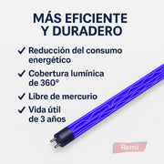 Tubo LED Recto Inastillable Quantum X Luz Ultravioleta UVA - PestWest - Remi Hogar