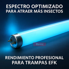 Tubo fluorescente UV Philips TPX 36W para insectocutores, recambio lineal con casquillo de dos pines.