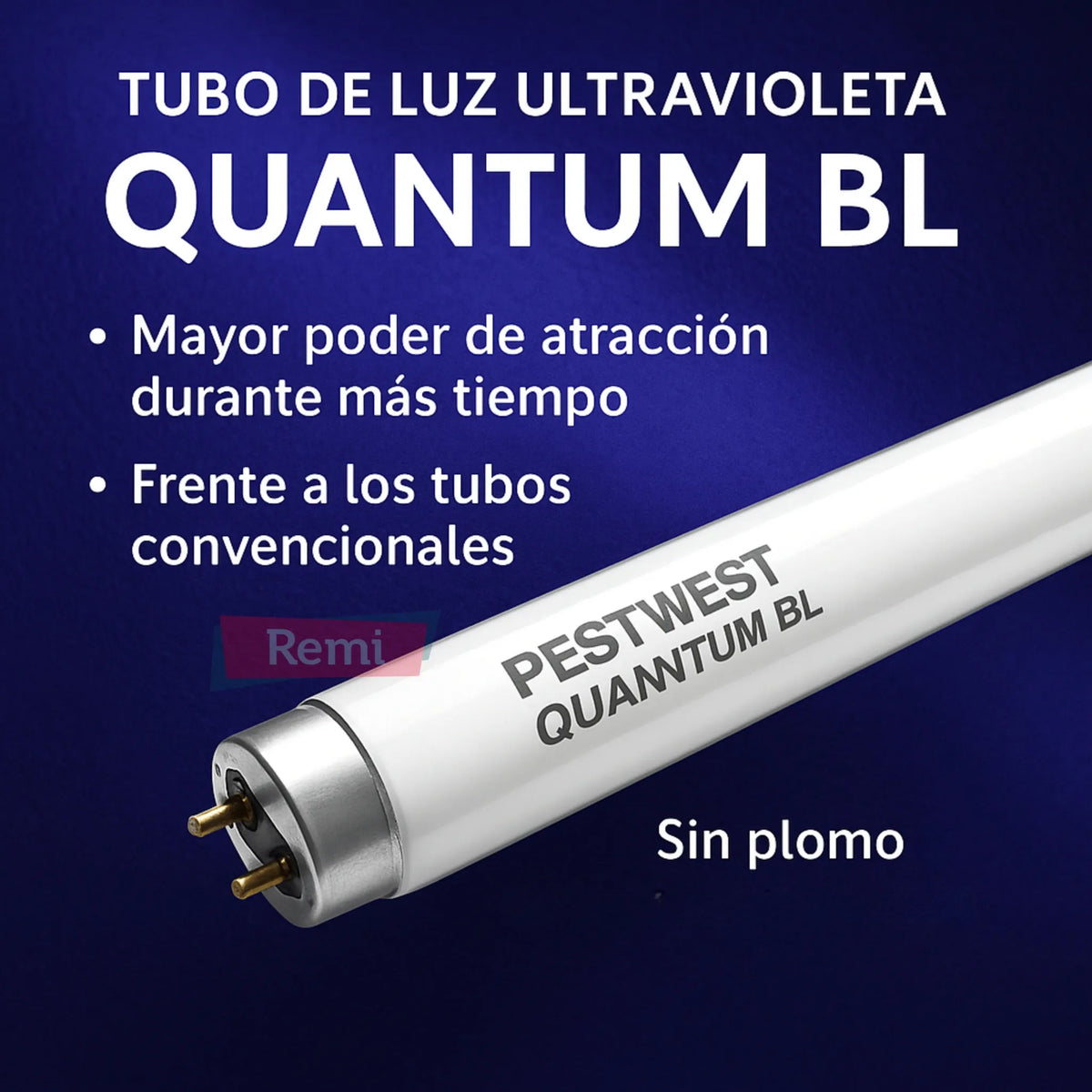 Tubo Quantum BL UV - 20W T12 60 cm - Remi Hogar