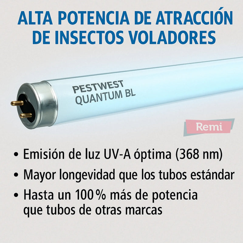 Tubo Quantum BL UV - 20W T12 60 cm - Remi Hogar