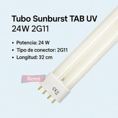 Tubo Sunburst TAB UV 24W 2G11 32cm - PestWest - Remi Hogar