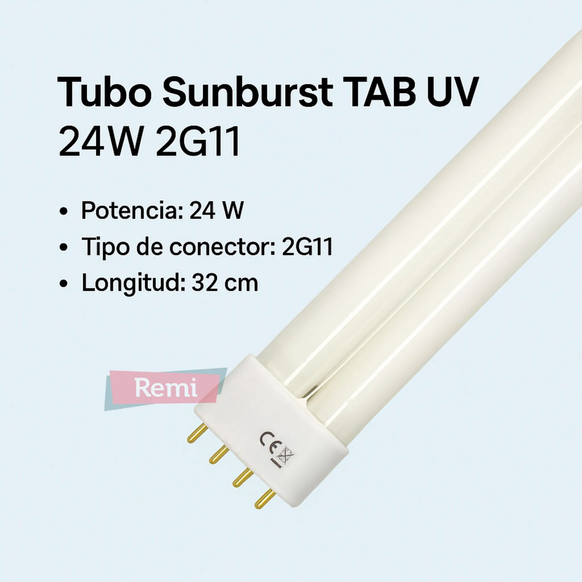 Tubo Sunburst TAB UV 24W 2G11 32cm - PestWest - Remi Hogar