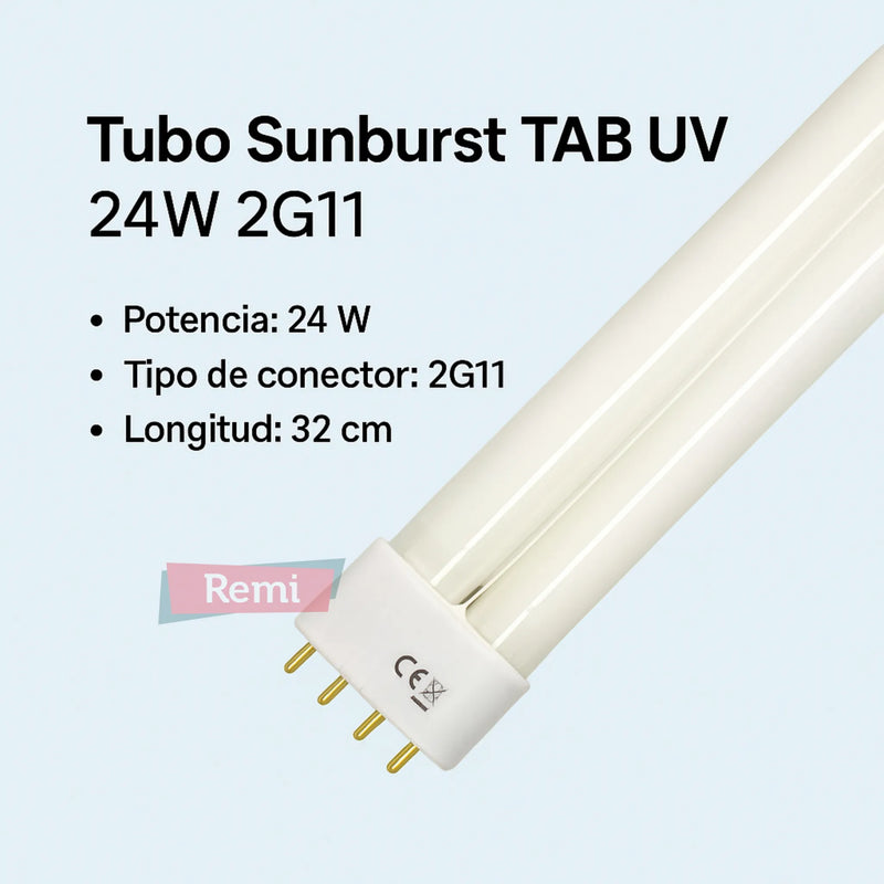 Tubo Sunburst TAB UV 24W 2G11 32cm - PestWest - Remi Hogar