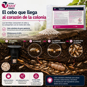 Vazor Termite Diflubenzuron 0,25% sistema de cebo para eliminar colonias de termitas subterráneas