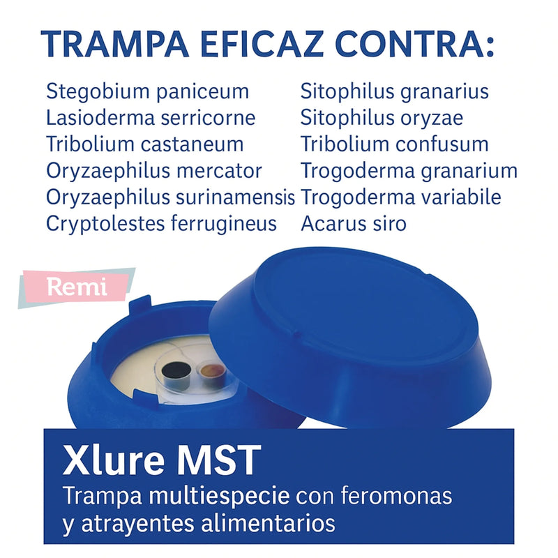 Trampa para insectos de productos almacenados con feromonas - Xlure MST - Remi Hogar
