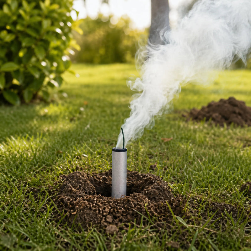Cartuchos fumigantes antitopos fáciles de usar y sin biocidas