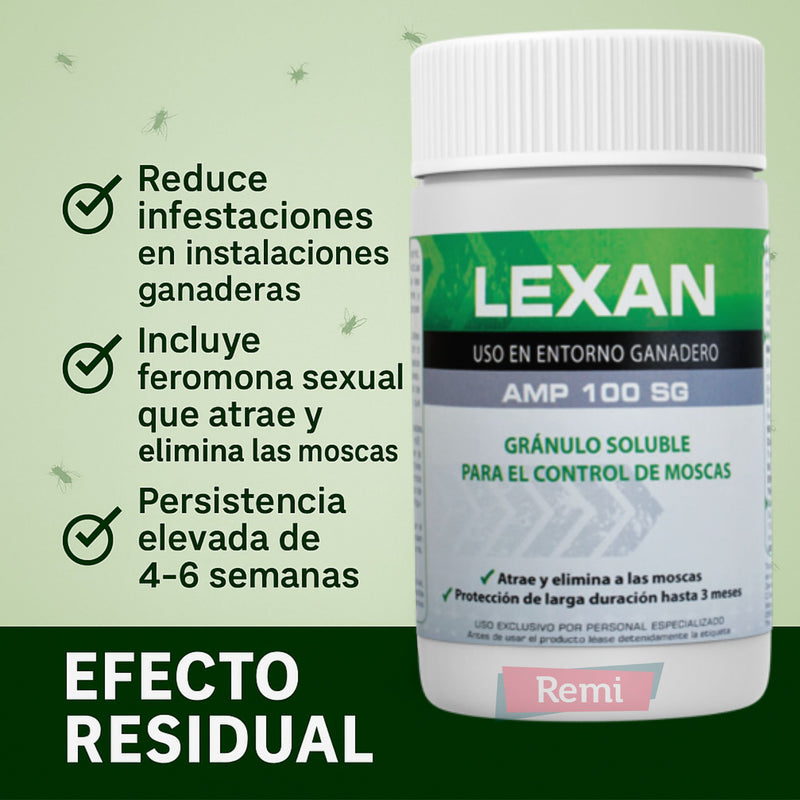 Cebo mosquicida granulado - Lexan AMP 100 SG - Remi Hogar
