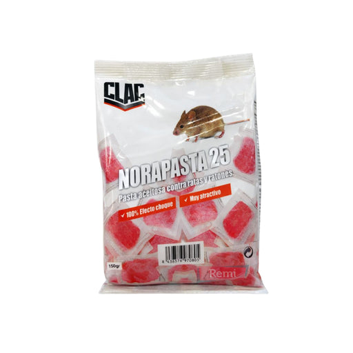 Raticida en pasta para Ratas y Ratones 150 g - Nora Pasta 25 - Remi Hogar