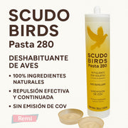 Scudo Birds Pasta Gel - Deshabituante natural para palomas y aves urbanas - Remi Hogar