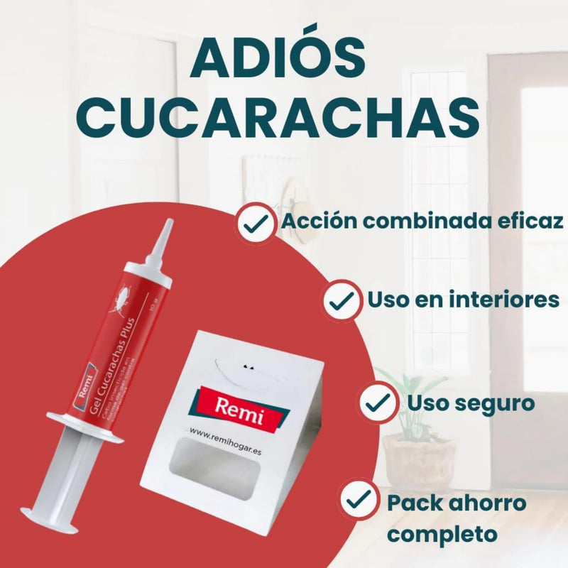 Pack Anti cucarachas Gel + Trampas - Remi Hogar - Remi Hogar