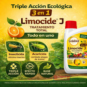 Insecticida, acaricida y fungicida ecológico a base de aceite de naranja - Limocide J - Remi Hogar
