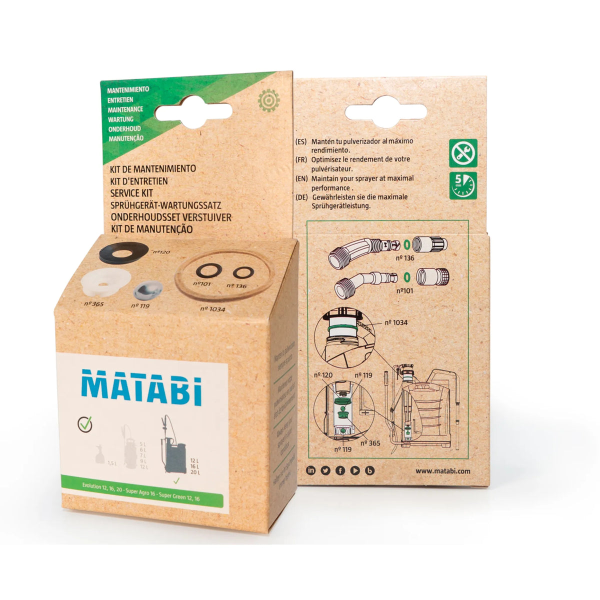 Kit mantenimiento Matabi PR con repuestos originales para Evolution y Super