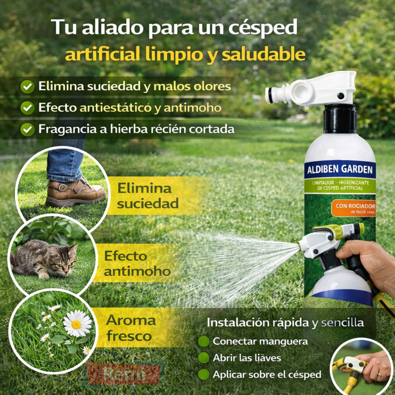 Limpiador para césped artificial - Aldiben Garden 500 ml - Remi Hogar
