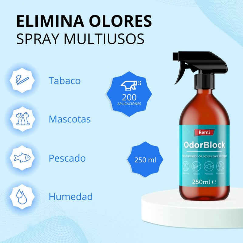 Neutralizador de olores OdorBlock Spray Multiusos - Remi Hogar - Remi Hogar