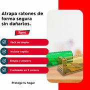 2Pcs Trampa para capturar ratones - Reutilizable - Remi Hogar