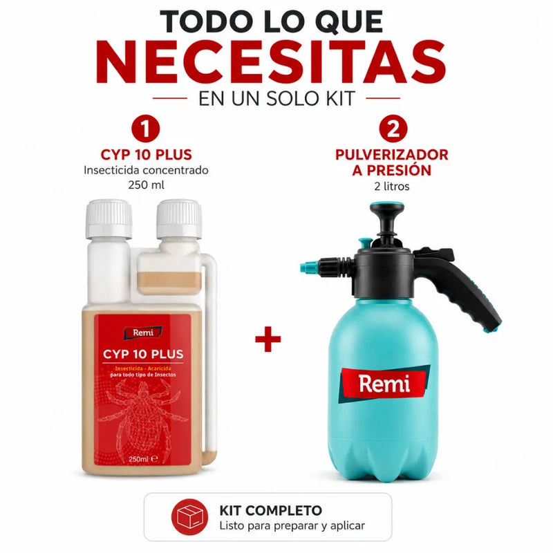 Pack Insecticida Concentrado con cipermetrina y pulverizador