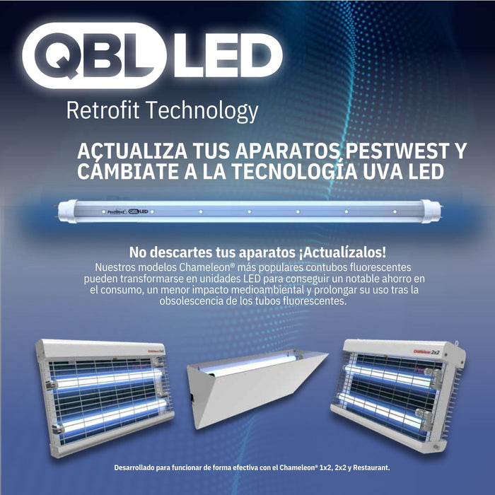 Tubo LED reto QBL 7.1W T8 45cm UVA - PestWest