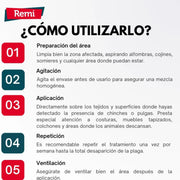 Spray Insecticida para Chinches y Pulgas especial tejidos 400 ml - Remi Hogar
