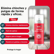Spray Insecticida para Chinches y Pulgas especial tejidos 400 ml - Remi Hogar