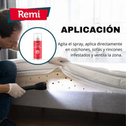 Spray Insecticida para Chinches y Pulgas especial tejidos 400 ml - Remi Hogar