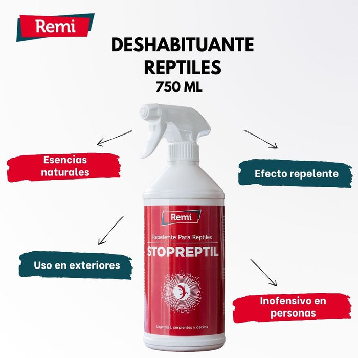 Stopreptil - Spray repelente natural de serpientes, lagartijas y salamanquesas 750 ml