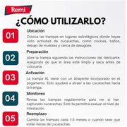 Trampa Cucarachas Adhesiva XL - Remi Hogar - Remi Hogar