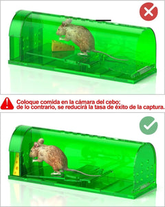 2Pcs Trampa para capturar ratones - Reutilizable - Remi Hogar