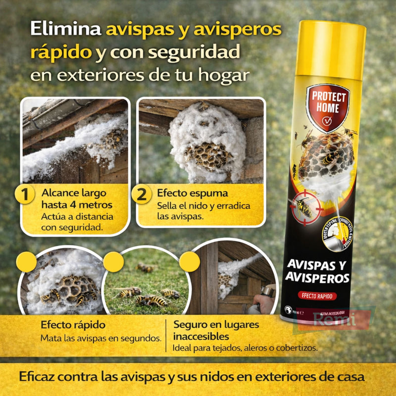 Insecticida Espuma Avispas de largo alcance - Protect Home - Remi Hogar