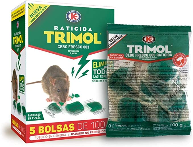 Raticida Cebo Fresco para ratas 500 gr. - Trimol